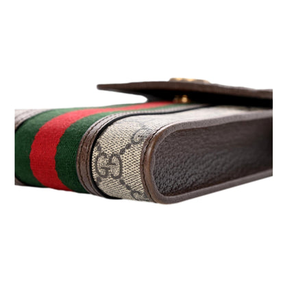 Gucci Ophidia Beige GG Monogram Web Stripe Mini Crossbody Bag