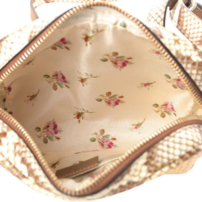 Gucci Ophidia Mini Bag Raffia Watersnake Shoulder Bag Beige 574493