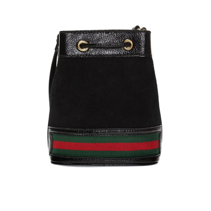 Gucci Ophidia Mini Textured Leather-Trimmed Suede Bucket Bag 550620