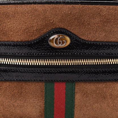 Gucci Ophidia Small Brown Web Belt Bag Size 85 517076