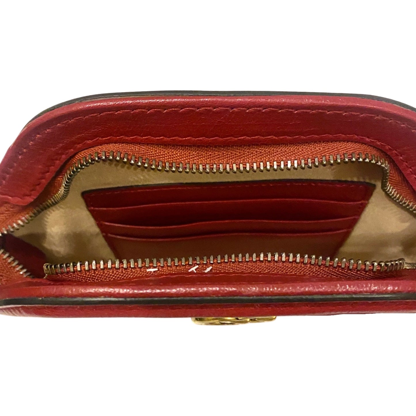 Gucci Rebelle Red Calf Leather Small Pouch Clutch Bag