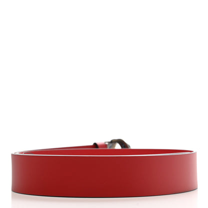 Gucci Rosso Red Leather Interlocking GG Buckle 90/36 Belt 546389