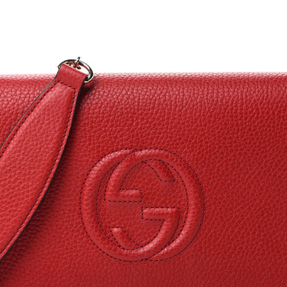 Gucci Soho Wallet on Chain Red Calf Leather Leather Crossbody Bag