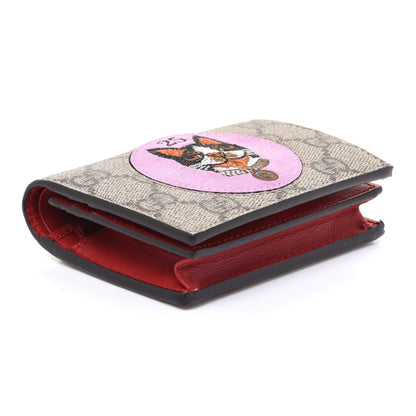 Gucci Supreme Canvas Bosco Patch Card Case Wallet 506277