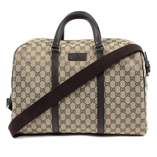 Gucci Unisex Original GG Canvas Carry On Duffle Travel Bag