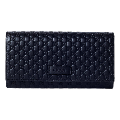 Gucci Women's Black Microguccissima Continental Flap Wallet
