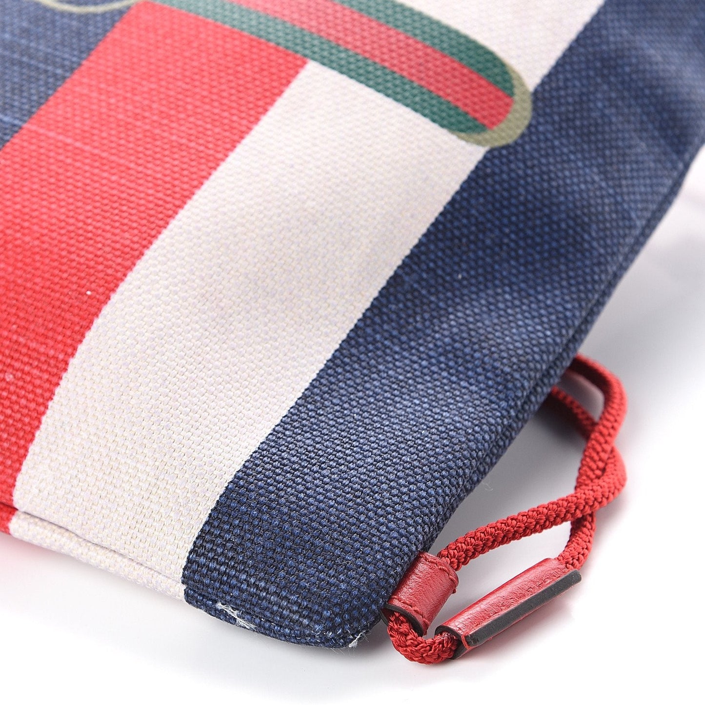 Gucci Zaino Multicolor Canvas Striped Drawstring Tote Backpack 473872