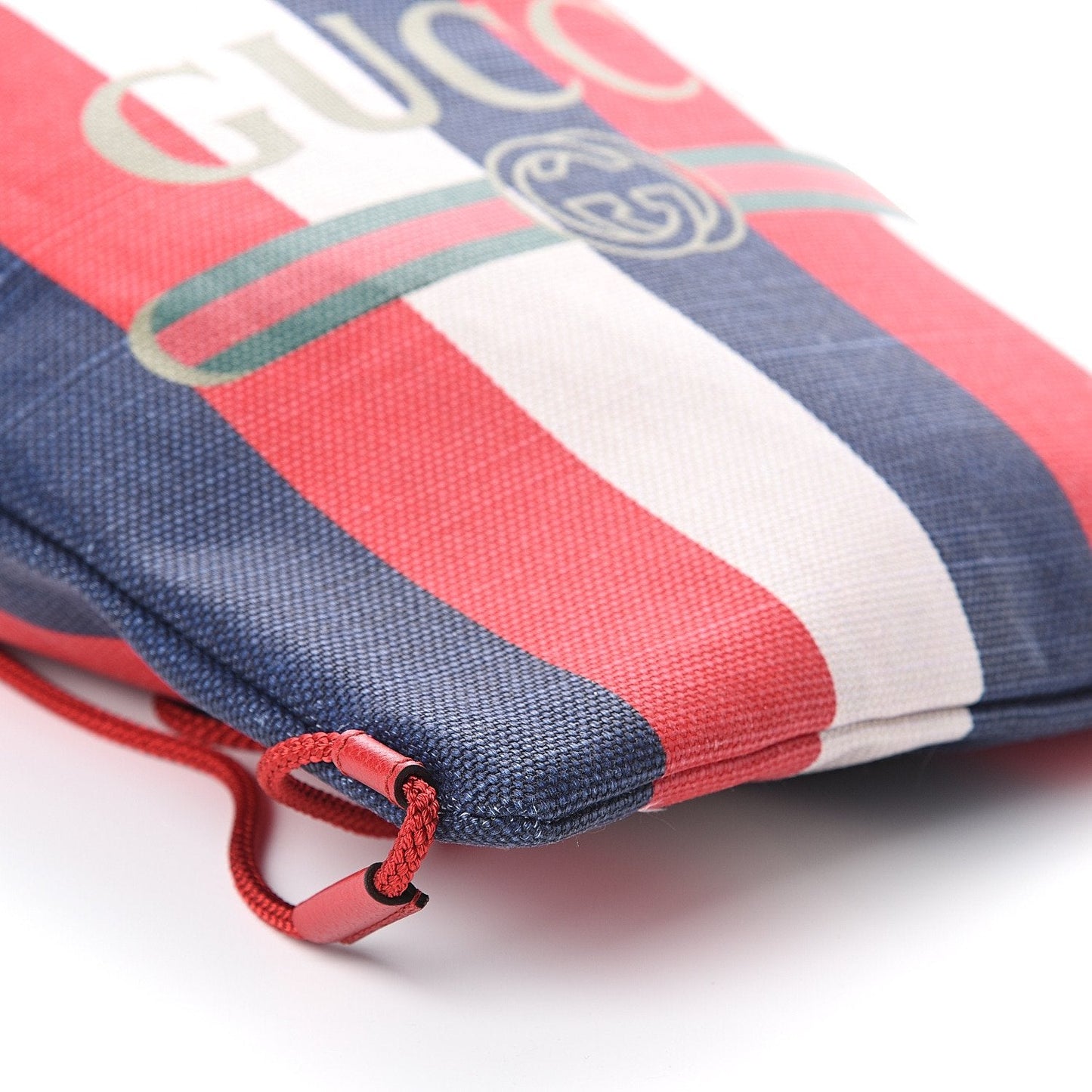 Gucci Zaino Multicolor Canvas Striped Drawstring Tote Backpack 473872