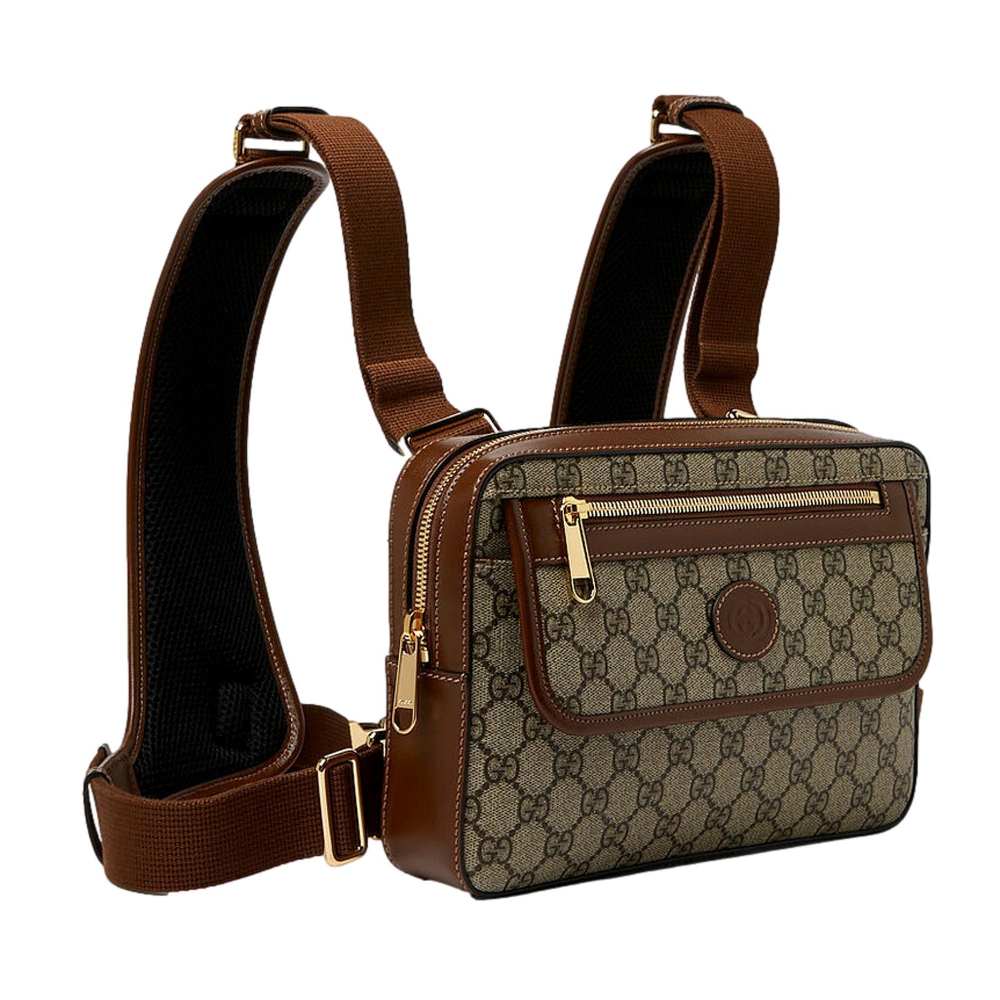Gucci Retro GG Canvas Leather Trim Mini Holster Backpack