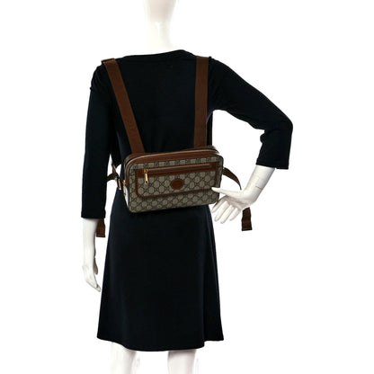 Gucci Retro GG Canvas Leather Trim Mini Holster Backpack