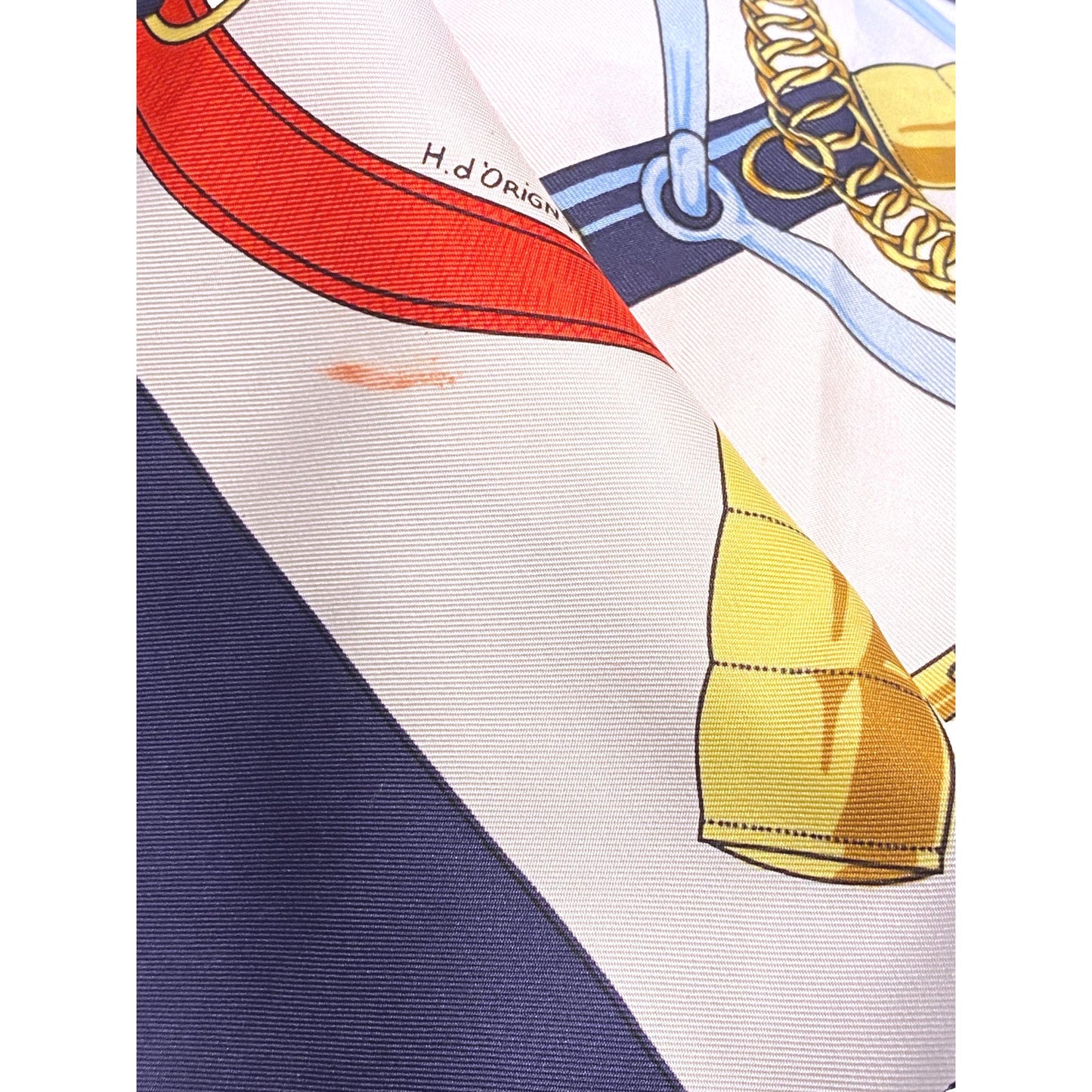 Hermes Eperon Dor Tellier Printed Silk Shawl Scarf