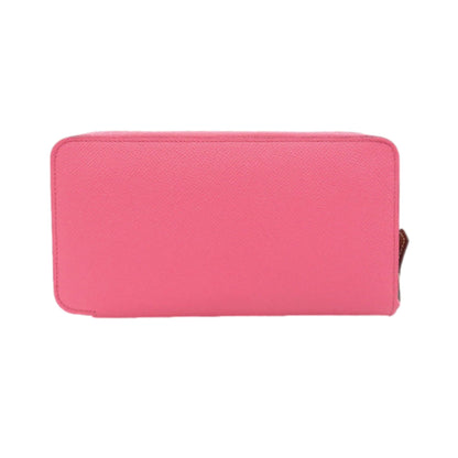 Hermes Silk In Pink Leather Zip Around Large Continental Wallet
