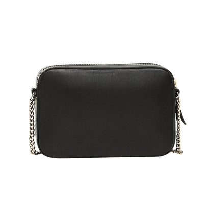Jimmy Choo Balti Embossed Black Leather Camera Crossbody Bag
