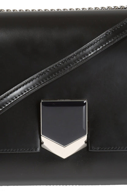Jimmy Choo Black Chrome Lockett City Leather Cross Body Bag SBK012573