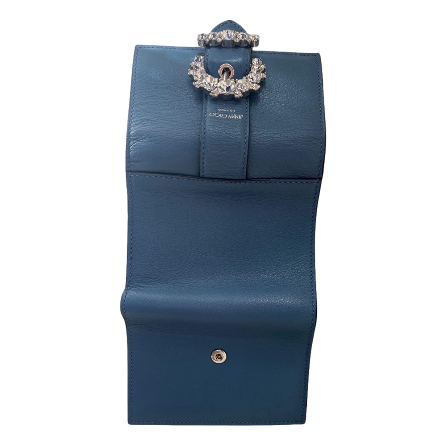 Jimmy Choo Cheri Parrot Blue Small Leather Card Case 0SQM | 028