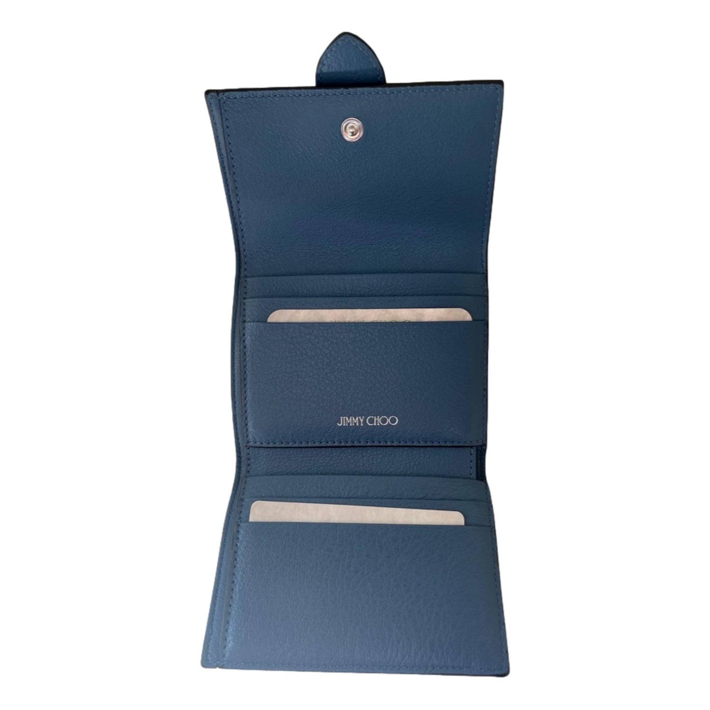 Jimmy Choo Cheri Parrot Blue Small Leather Card Case 0SQM | 028