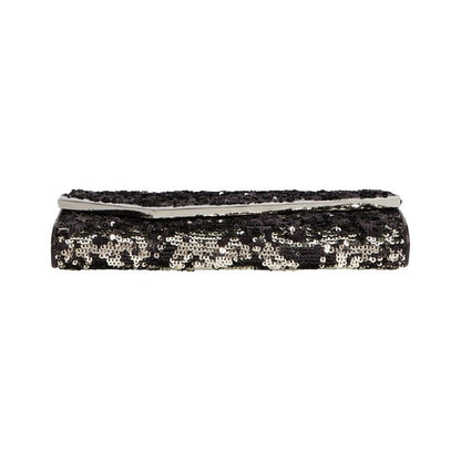 Jimmy Choo Emmie Black Silver Double Faced Sequins Handbag DFS/000071