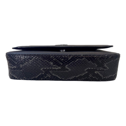 Jimmy Choo JC Anthracite Snake Print Leather Shoulder Bag OGLF | 028
