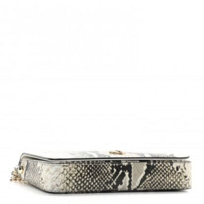 Jimmy Choo Light Stone Snake Printed Leather Crossbody OPSL | 028