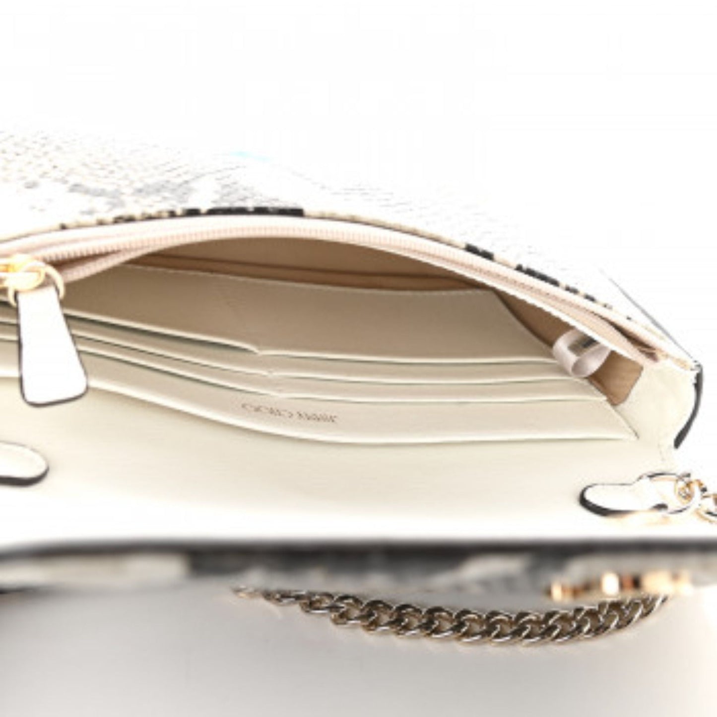 Jimmy Choo Light Stone Snake Printed Leather Crossbody OPSL | 028