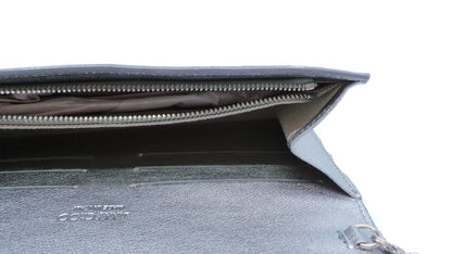 Jimmy Choo Margot Anthracite Silver Coated Glitter Clutch Bag LAG|100017