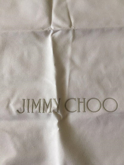 Jimmy Choo Margot Anthracite Silver Coated Glitter Clutch Bag LAG|100017