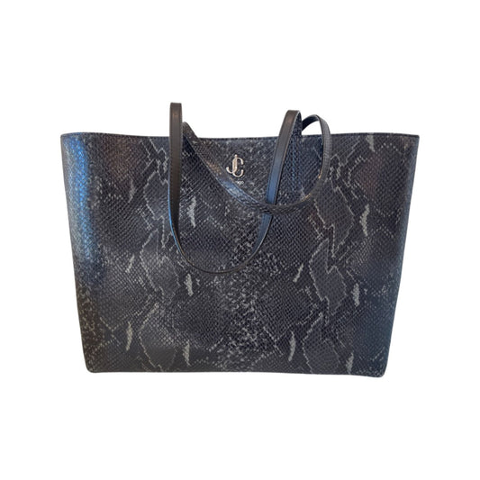Jimmy Choo Martina Anthracite Snake Printed Tote OPSL | 028
