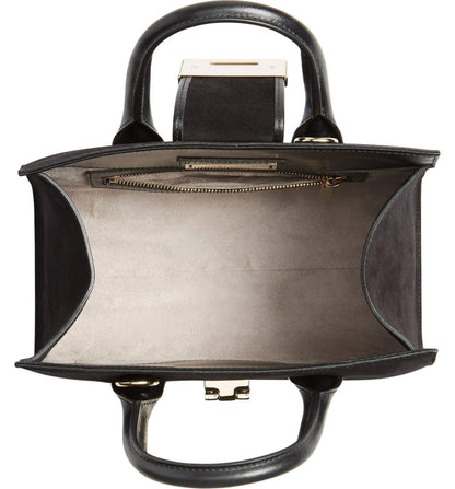 Jimmy Choo Riley Small Navy Blue Suede Top Handle Crossbody Bag OCERT028