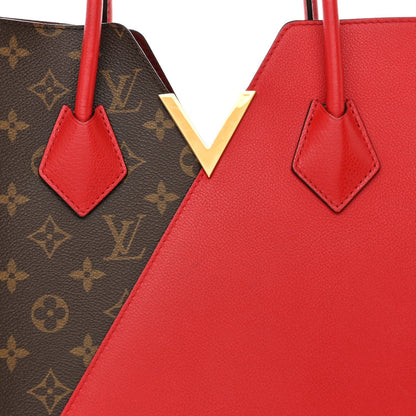 Louis Vuitton Monogram Kimono Tote Cherry Red Calfskin Leather