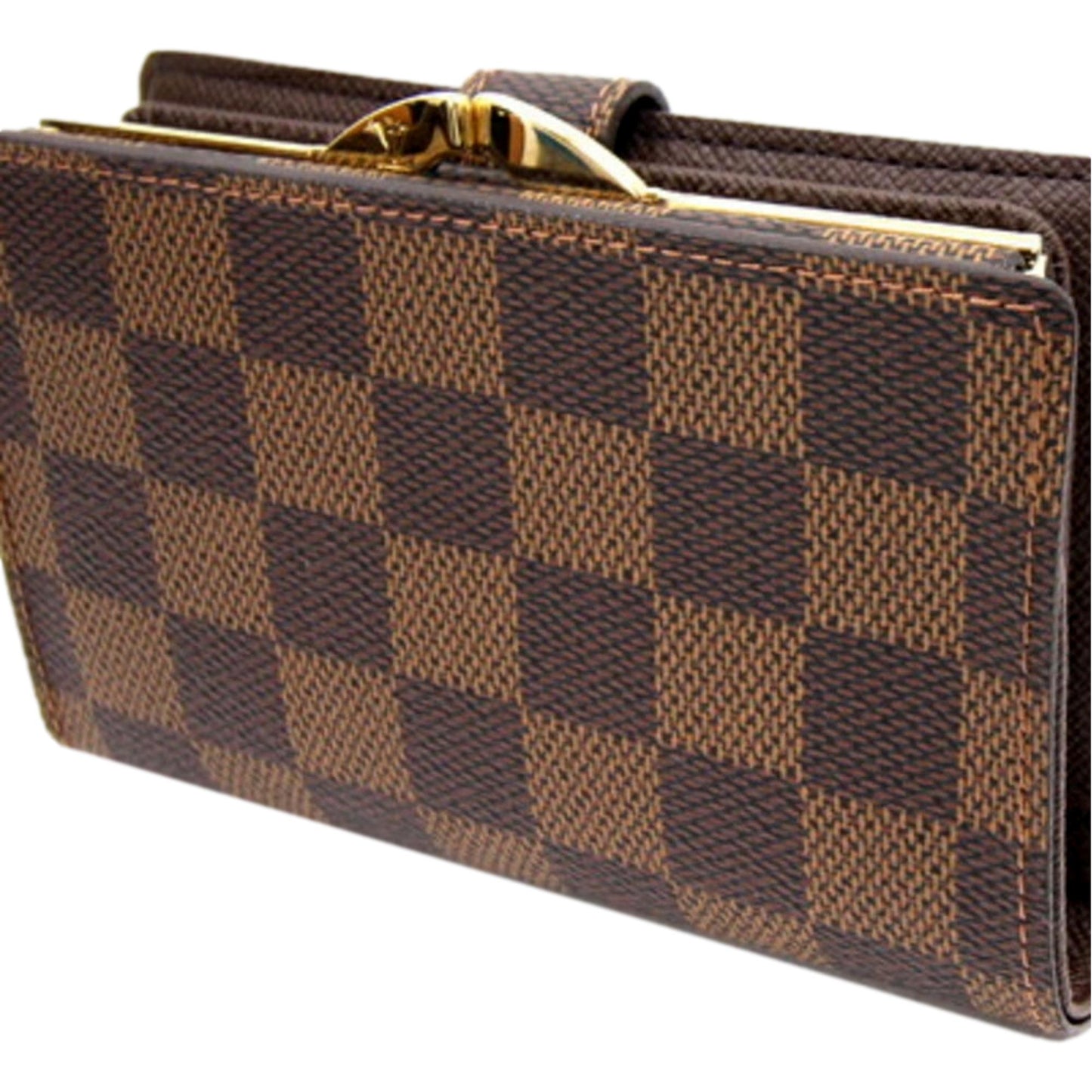 Louis Vuitton Damier Brown Canvas Medium Snap Bifold Wallet