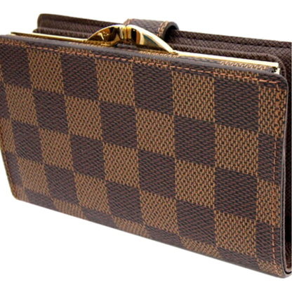 Louis Vuitton Damier Brown Canvas Medium Snap Bifold Wallet