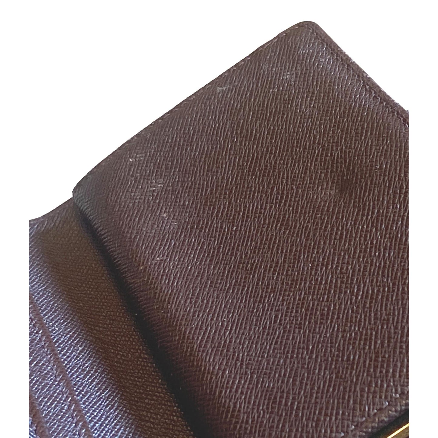 Louis Vuitton Damier Brown Canvas Medium Snap Bifold Wallet