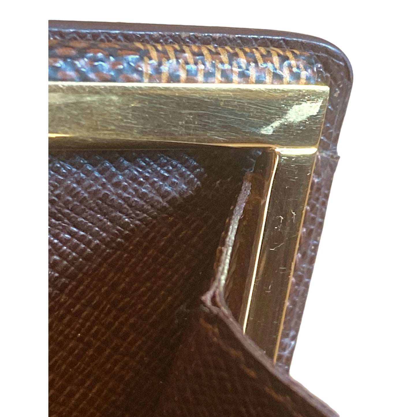 Louis Vuitton Damier Brown Canvas Medium Snap Bifold Wallet