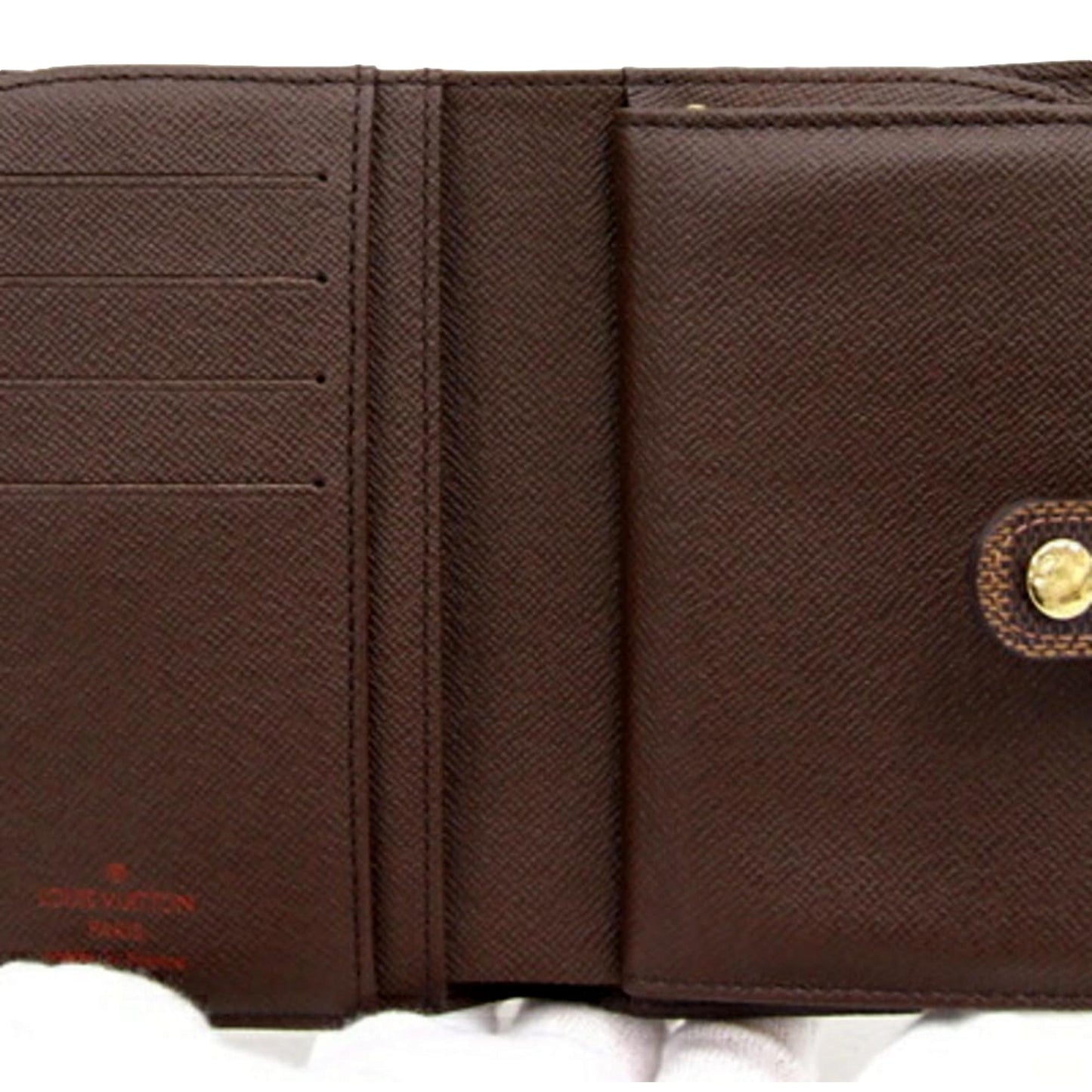 Louis Vuitton Damier Brown Canvas Medium Snap Bifold Wallet