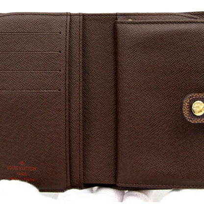 Louis Vuitton Damier Brown Canvas Medium Snap Bifold Wallet