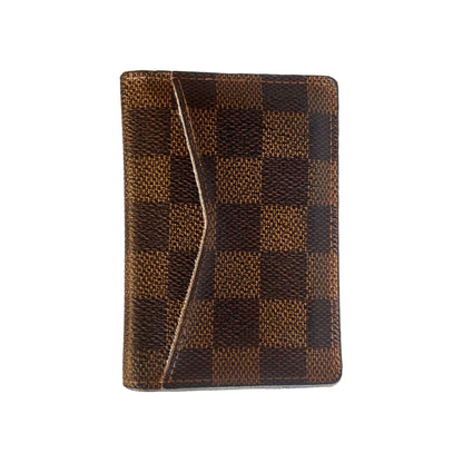 Louis Vuitton Damier Brown Canvas Small Bifold Pocket Organizer Wallet