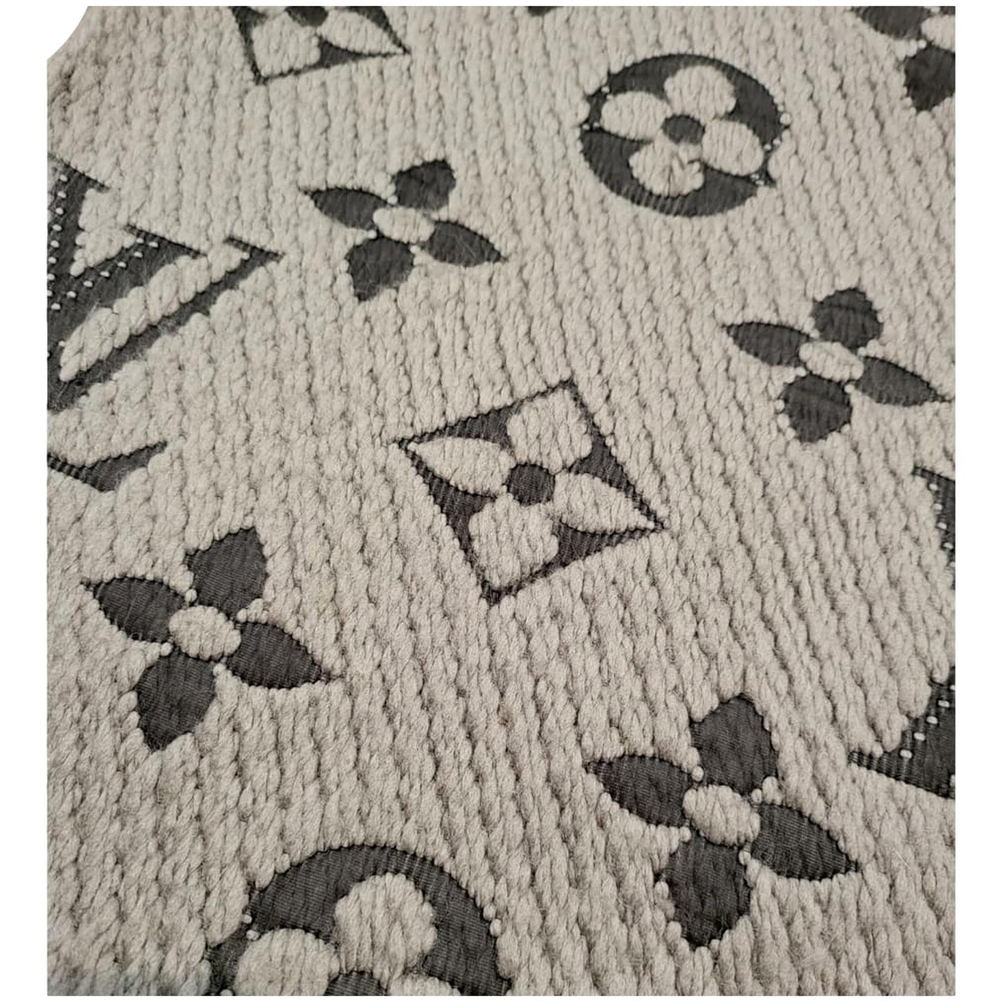 Louis Vuitton Giant Logomania Monogram Black and Grey Wool Scarf