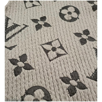 Louis Vuitton Giant Logomania Monogram Black and Grey Wool Scarf