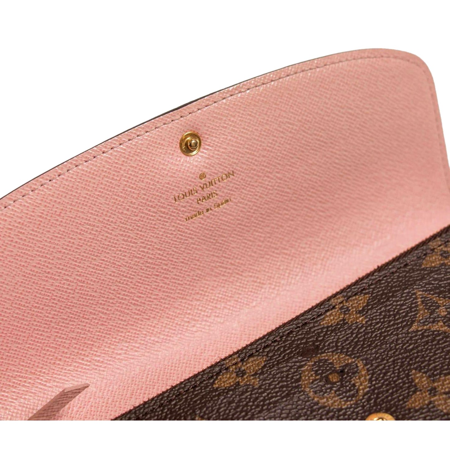 Louis Vuitton Emilie Monogram Canvas Pink Lining Continental Snap Wallet