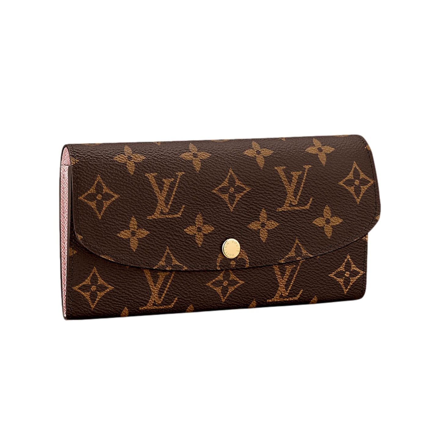 Louis Vuitton Emilie Monogram Canvas Pink Lining Continental Snap Wallet