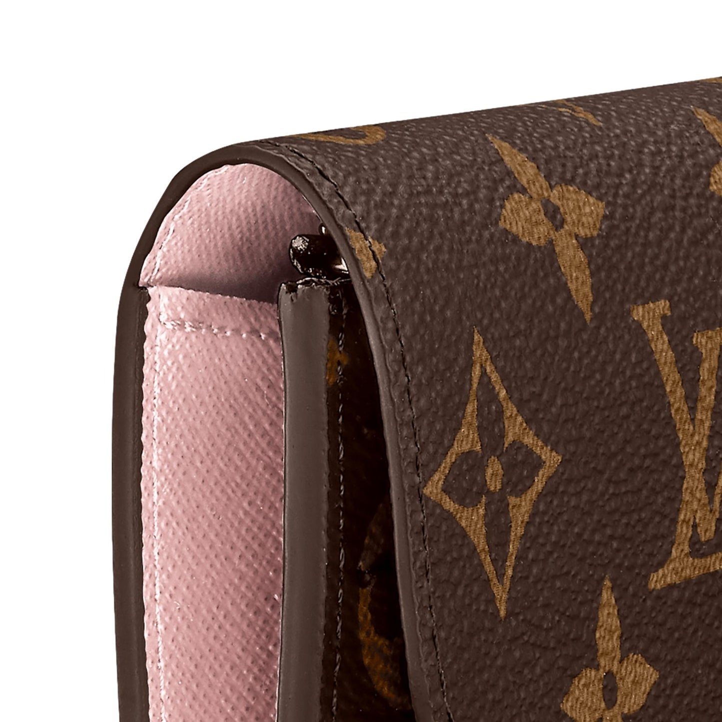 Louis Vuitton Emilie Monogram Canvas Pink Lining Continental Snap Wallet