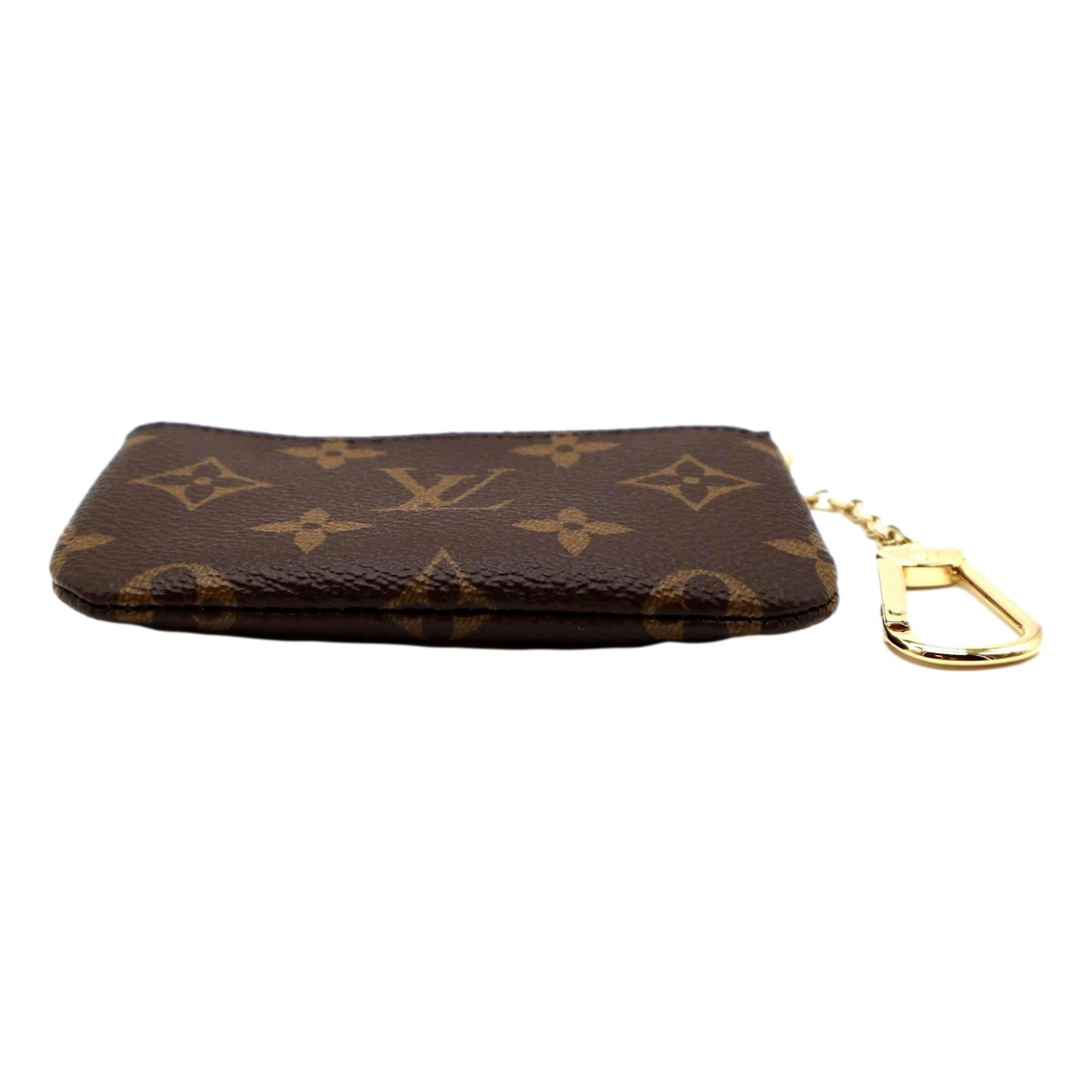 Louis Vuitton Pochette Brown Monogram Key Pouch Coin Case Wallet