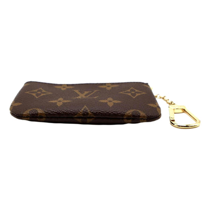 Louis Vuitton Pochette Brown Monogram Key Pouch Coin Case Wallet