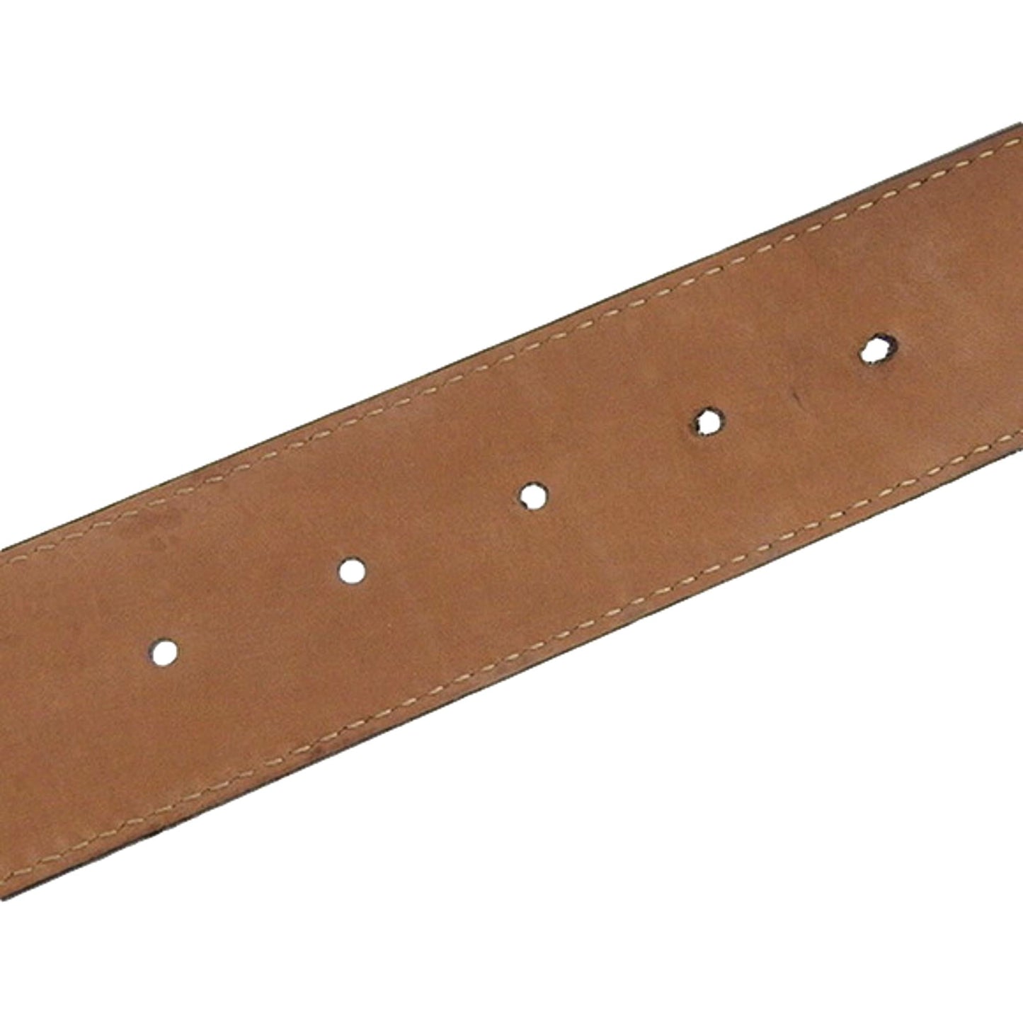 Fendi Mens FF Metal Buckle Dark Brown Grain Calf Leather Belt Size 105