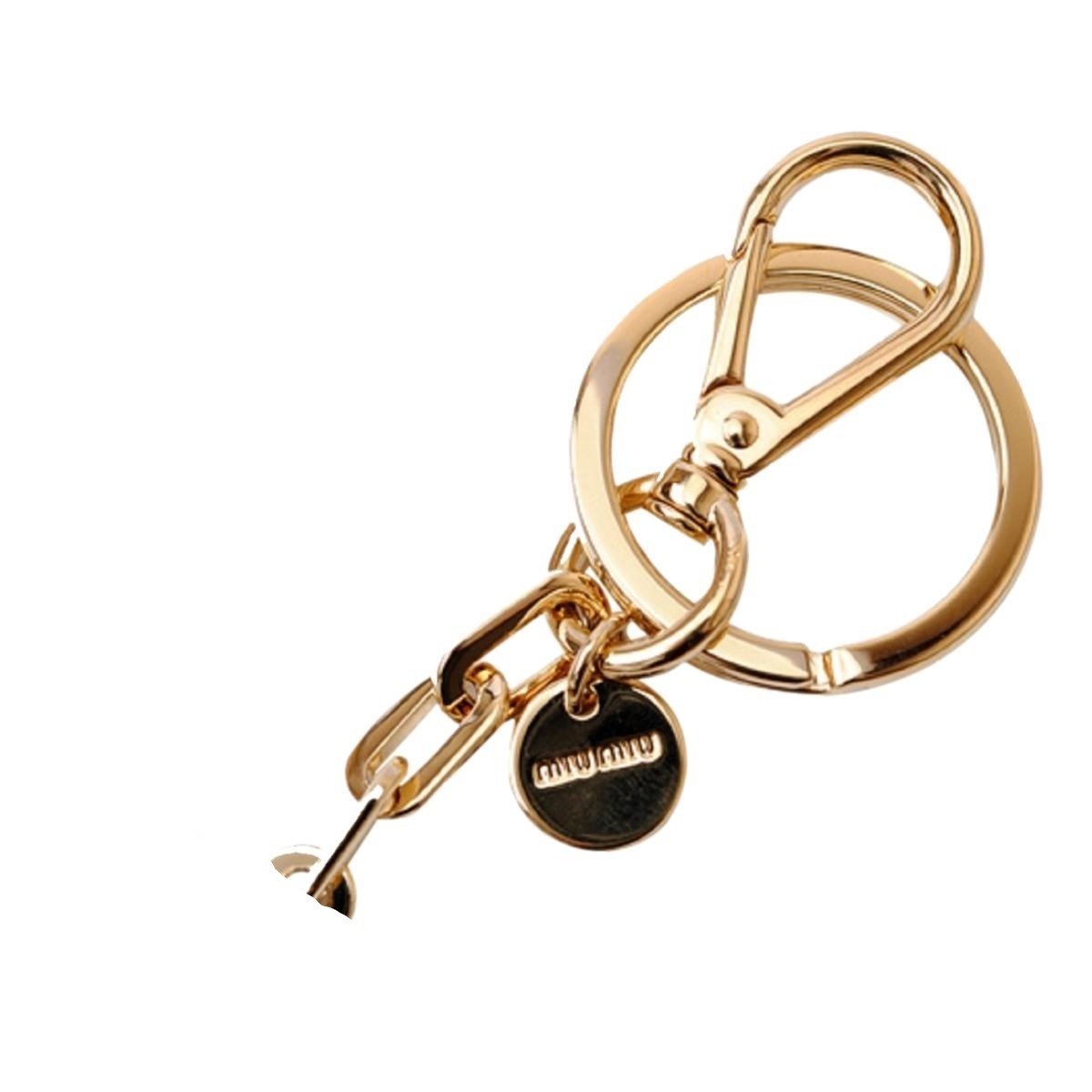 Miu Miu Trick Metallo Verde Green Cat Keychain Charm 5TM069