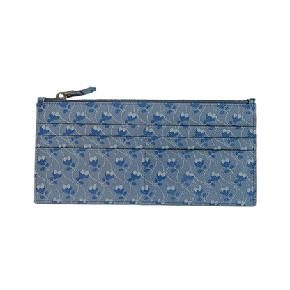Prada Astrale Blue Saffiano Leather Envelope Document Holder Wallet 1MF006