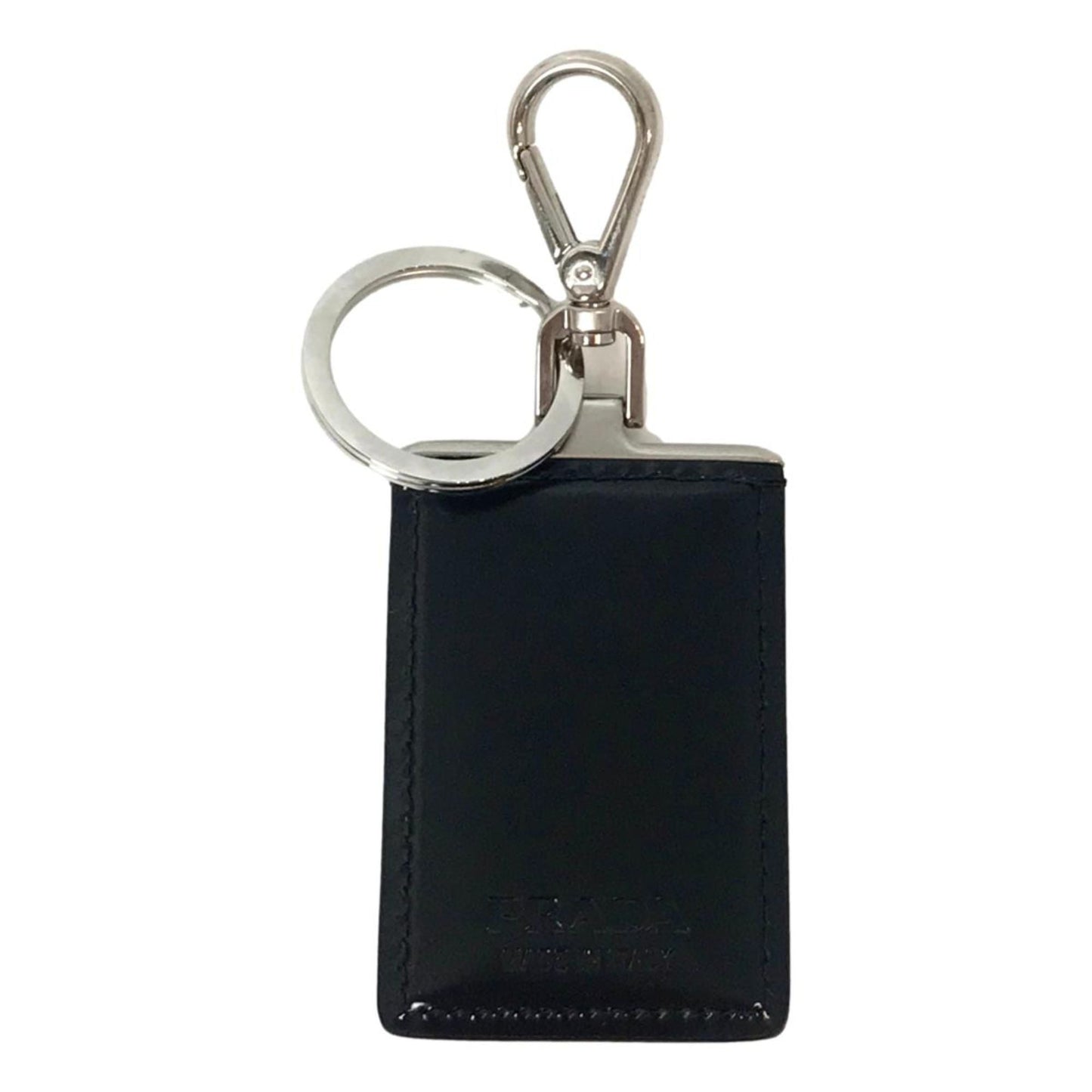 Prada Automobile Black Patent Leather Keychain