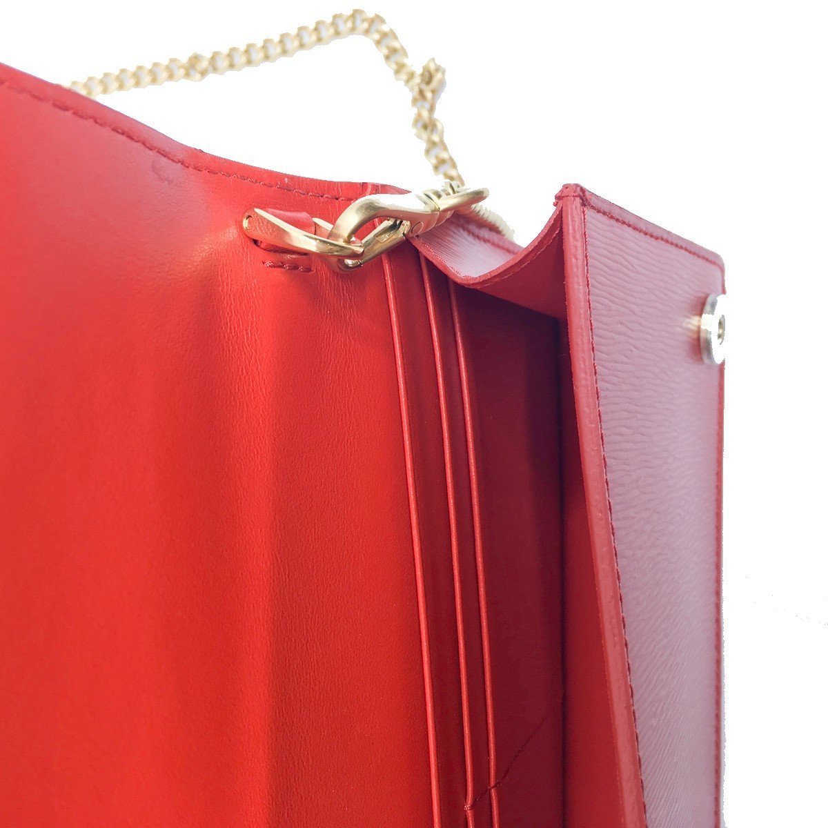 Prada Bandoliera Mini Crossbody Leather Lacca Red Triangle Logo 1DH044