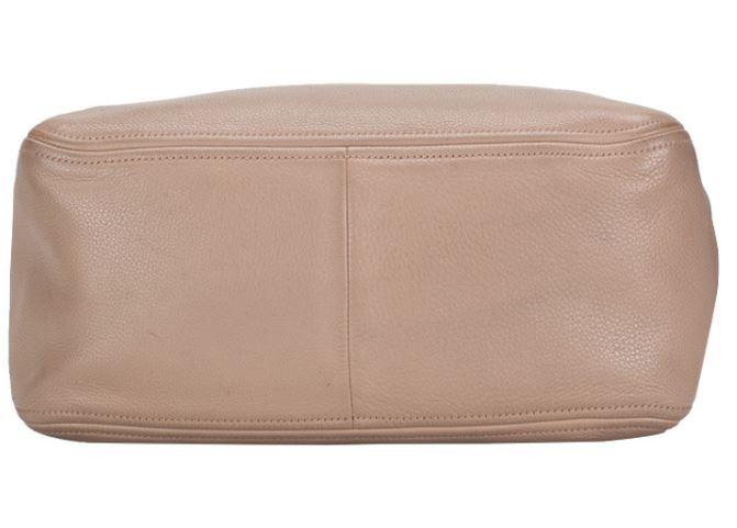Prada Bauletto Vitello Leather Cammeo Beige Phenix Handbag 1BB023