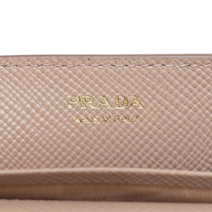 Prada Beige Cipria Mini Bandoliera Leather Wallet Crossbody Handbag 1DH044